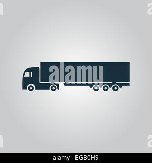 Vektor-detaillierte LKW Silhouetten Stockfoto