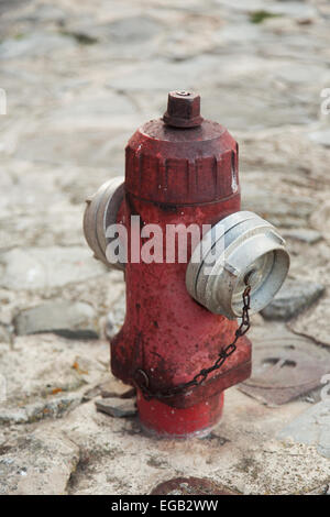 alten Hydrant auf der Straße Pflaster Stockfoto