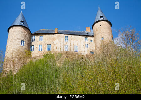 Blick von unterhalb der Burg aus Veves Stockfoto