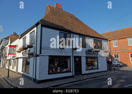 No Name-Shop, kein Name Straße, Sandwich, Kent, England Stockfoto