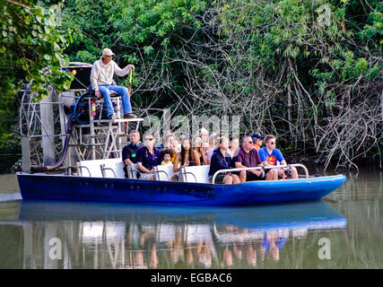 Airboot in Florida Everglades Stockfoto