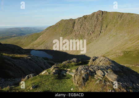 Dow Crag aus Ziegen-Haus Stockfoto