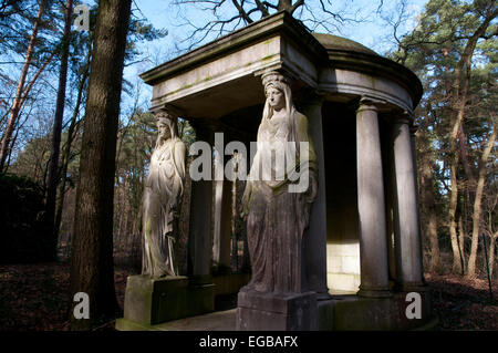 Stein-Engel Skulpturen auf großen Grab Friedhof Stahnsdorf bei Berlin Stockfoto