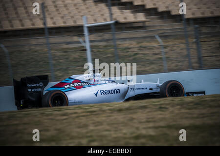 Barcelona, Katalonien, Spanien. 21. Februar 2015. VALTTERI BOTTAS (FIN) treibt eine Williams tagsüber 03 von Formel1 Vorsaisontests am Circuit de Barcelona Catalunya © Matthias Oesterle/ZUMA Wire/ZUMAPRESS.com/Alamy Live-Nachrichten Stockfoto