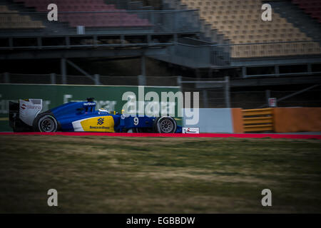 Barcelona, Katalonien, Spanien. 21. Februar 2015. MARCUS ERICSSON (SWE) treibt eine Sauber tagsüber 03 von Formel1 Vorsaisontests am Circuit de Barcelona Catalunya © Matthias Oesterle/ZUMA Wire/ZUMAPRESS.com/Alamy Live-Nachrichten Stockfoto