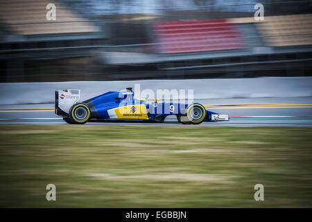 Barcelona, Katalonien, Spanien. 21. Februar 2015. MARCUS ERICSSON (SWE) treibt eine Sauber tagsüber 03 von Formel1 Vorsaisontests am Circuit de Barcelona Catalunya © Matthias Oesterle/ZUMA Wire/ZUMAPRESS.com/Alamy Live-Nachrichten Stockfoto