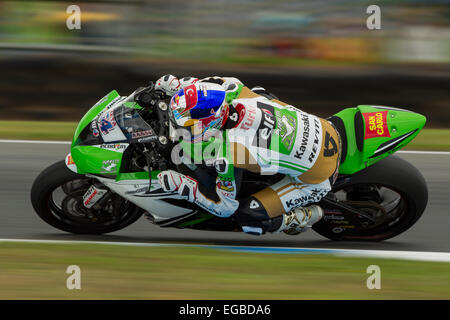 Phillip Island Grand Prix Circuit, Australien. 22. Februar 2015. Rennen. Kenan Sofuoglu. Bildnachweis: Russell Hunter/Alamy Live-Nachrichten Stockfoto