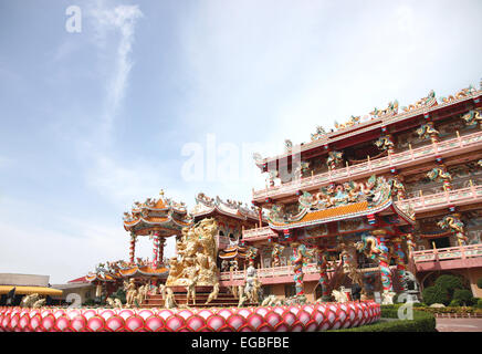 Skulptur aus der chinesischen Tempel, Thailand. Stockfoto