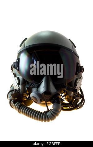 Flugzeug-Helm oder Flug Helm mit Sauerstoffmaske Stockfoto