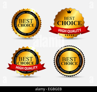 Best Choice Label Set Vektor-Illustration Stockfoto