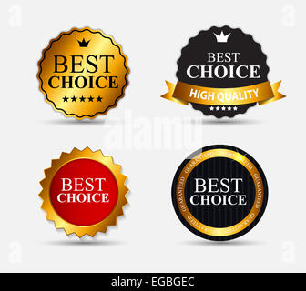 Best Choice Label Set Vektor-Illustration Stockfoto