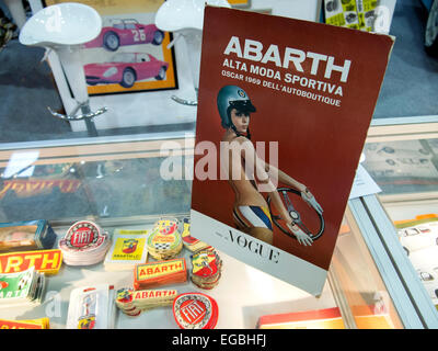 Warwickshire, UK. 21. Februar 2015. Rennen Retro 2015 Abarth display21/02/2015 Credit: Martyn Goddard/Alamy Live News Stockfoto