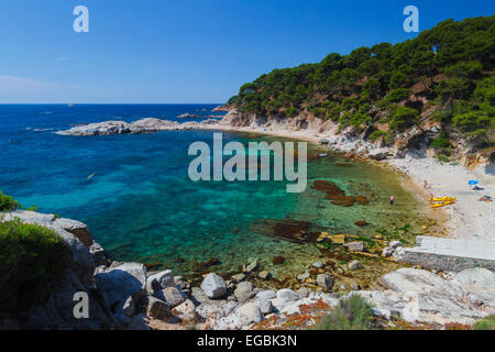 Cap de Planes Bucht. Palamos Stadt. Costa Brava, Gerona. Katalonien, Spanien, Europa Stockfoto