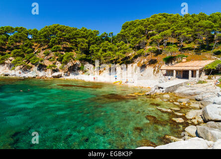 Cap de Planes Bucht. Palamos Stadt. Costa Brava, Gerona. Katalonien, Spanien, Europa Stockfoto