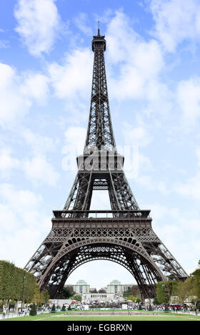 Der Eiffelturm in Paris, Frankreich Stockfoto