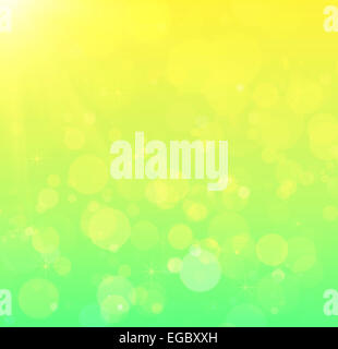Helles gelb-grünen Hintergrund mit ein Bokeh für design Stockfoto