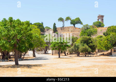 Akropolis von Rhodos auf dem Monte Smith auf der Insel Rhodos in Griechenland. Stockfoto