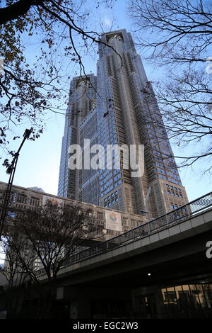 Das Tokyo Metropolitan Government Building beherbergt das Hauptquartier der Tokyo Metropolitan Government. Stockfoto