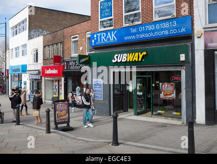 Subway-Store in Swindon, Wiltshire Stockfoto