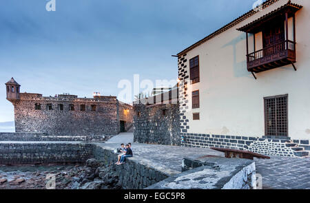 Puerto De La Cruz, Batería de Santa Bárbara, Muelle Pesquero, Teneriffa, Spanien Stockfoto