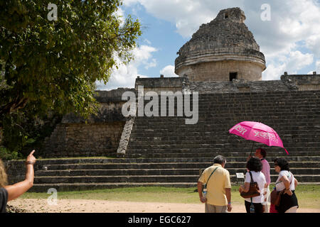 El Caracol, der Sternwarte, Chichen Itza, Yucatan, Mexiko Stockfoto