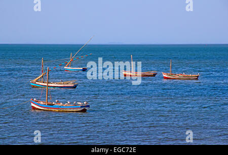 Angelboote/Fischerboote in Maputo, Mosambik Stockfoto