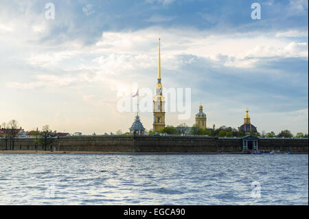 Blick auf die Peter und Paul-Festung, Sankt Petersburg Stockfoto