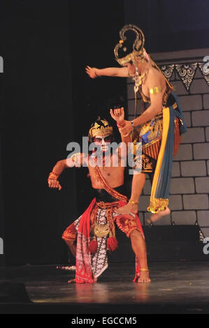 Eine Reihe von bekannten dramatischen monatliche Abendvorstellungen des Wayang Wong aus dem Ramayana wird ganzjährig durchgeführt. Stockfoto