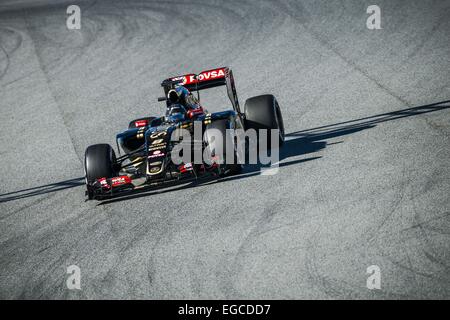 Barcelona, Katalonien, Spanien. 22. Februar 2015. ROMAIN GROSJEAN (FRA) fährt einen Mercedes tagsüber 04 von Formel1 Vorsaisontests am Circuit de Barcelona-Catalunya-Credit: Matthias Oesterle/ZUMA Wire/ZUMAPRESS.com/Alamy Live News Stockfoto