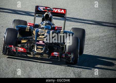 Barcelona, Katalonien, Spanien. 22. Februar 2015. ROMAIN GROSJEAN (FRA) fährt einen Mercedes tagsüber 04 von Formel1 Vorsaisontests am Circuit de Barcelona-Catalunya-Credit: Matthias Oesterle/ZUMA Wire/ZUMAPRESS.com/Alamy Live News Stockfoto