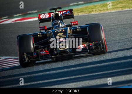 Barcelona, Katalonien, Spanien. 22. Februar 2015. ROMAIN GROSJEAN (FRA) fährt einen Mercedes tagsüber 04 von Formel1 Vorsaisontests am Circuit de Barcelona-Catalunya-Credit: Matthias Oesterle/ZUMA Wire/ZUMAPRESS.com/Alamy Live News Stockfoto