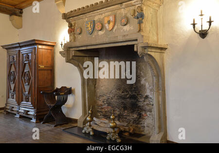 Schloss Vianden Interieur, Luxemburg Stockfoto