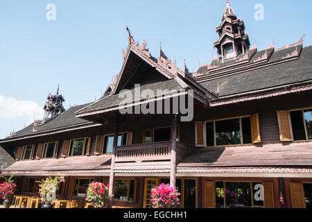 Inle Resort und Spa Hotel in Nyaungshwe Region. Luxus-Unterkunft am Ufer des Inle-See, Burma, Myanmar. Stockfoto