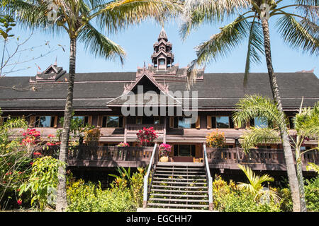 Inle Resort und Spa Hotel in Nyaungshwe Region. Luxus-Unterkunft am Ufer des Inle-See, Burma, Myanmar. Stockfoto