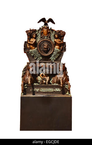 Isolierte goldenen Details zum Schloss von Versailles. Frankreich. Stockfoto