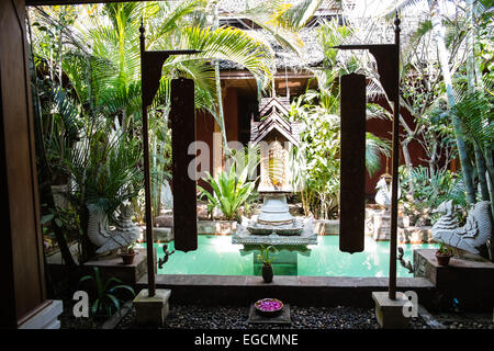 Spa am Inle Resort und Spa Hotel in Nyaungshwe Region. Luxus-Unterkunft am Ufer des Inle-See, Burma, Myanmar. Stockfoto