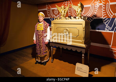 Priscos, Portugal. Ein kleines Dorf, Krippe steht als der größte live-Darstellung der Geburt Christi in Europa. Stockfoto