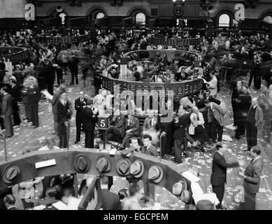 HANDEL IN DER 1940ER JAHRE FORTSCHRITT STOCK DES NEW YORK STOCK EXCHANGE NEW YORK USA Stockfoto