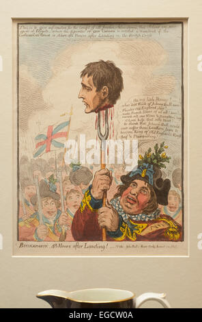 British Museum, London, UK. 20. Februar 2015. Bonaparte und die Briten: Drucke und Propaganda im Zeitalter Napoleons. Stockfoto