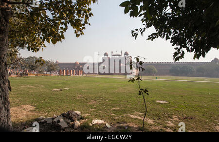 Das Rote Fort war die Residenz des Mughal Kaisers von Indien für fast 200 Jahre, bis 1857. Stockfoto