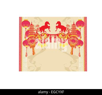 Chinesische Mid-Autumn Festival und Neujahr-Design-element Stock Vektor