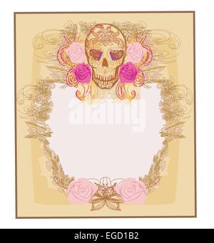 Schädel-Karte Stock Vektor