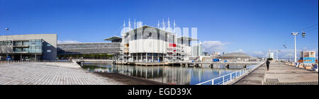 Lissabonner Ozeanarium, das zweitgrößte Ozeanarium in der Welt und der größte in Europa. Lissabon, Portugal. Stockfoto