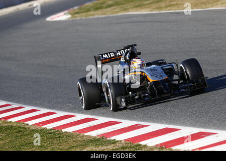 Motorsport: FIA Formel 1 Weltmeisterschaft 2015 in Barcelona, #27 Nico Hülkenberg (GER, Sahara Force India F1 Team), testen Stockfoto