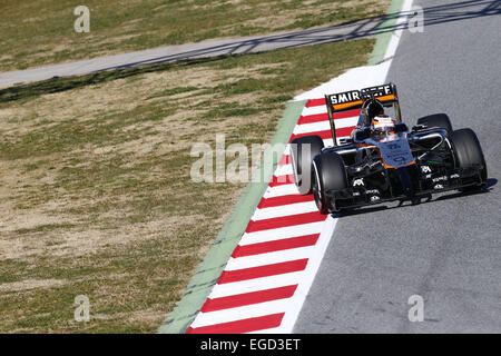 Motorsport: FIA Formel 1 Weltmeisterschaft 2015 in Barcelona, #27 Nico Hülkenberg (GER, Sahara Force India F1 Team), testen Stockfoto