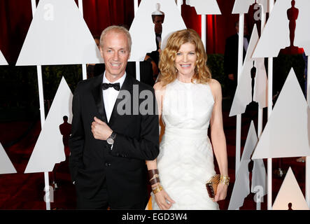 Rene Russo Schauspielerin und ihr Ehemann Dan Gilroy teilnehmen 87. Academy Awards, Oscar, im Dolby Theatre in Los Angeles, USA, am 22. Februar 2015. Foto: Hubert Boesl. Foto: Hubert Boesl/Dpa - NO WIRE SERVICE - © Dpa picture-Alliance/Alamy Live News Bildnachweis: Dpa picture-Alliance/Alamy Live News Stockfoto