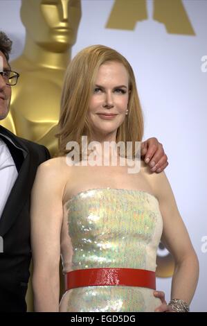 Schauspielerin Nicole Kidman posiert im Presseraum der 87. Academy Awards, Oscar, im Dolby Theatre in Los Angeles, USA, 22. Februar 2015. Foto: Hubert Boesl/Dpa - NO WIRE SERVICE - © Dpa picture-Alliance/Alamy Live News Bildnachweis: Dpa picture-Alliance/Alamy Live News Stockfoto