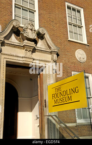 London, England, Vereinigtes Königreich. Das Foundling Museum; 40 Brunswick Square, London WC1. Website des ersten Hauses Foundling Hospital, Großbritannien Stockfoto
