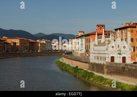 Chiesa di Santa Maria della Spina Kirche, Gotik, in der Nähe von Arno Fluss, Pisa, Toskana, Italien, Europa Stockfoto