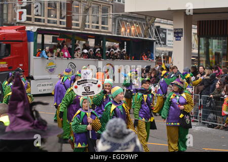 300. Geburtstag der Stadt Karlsruhe, jährlichen Karneval und Fasching-Parade, Stockfoto